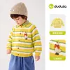 [100% Algodón] Suéter Infantil Familia Dudu Niños Otoño Nuevo Estilo Tejidos Niñas Ropa de Algodón Puro Ropa para Bebés y Niños