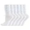 Meias femininas Temu de algodão, cor sólida, comprimento médio da panturrilha, respiráveis, absorventes de suor, meias casuais esportivas, preto, branco, cinza, atacado transfronteiriço