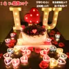 Vela de gel corazón de aniversario velas románticas accesorios para cena de aniversario decoración para confesión de cumpleaños