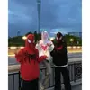 Suéter americano de Spider-Man para hombre, estilo hip hop americano, chaqueta tipo cárdigan resistente y pesada, diseño de primavera y otoño, sudadera con capucha