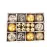 Ventas calientes transfronterizas creativas 6 juegos de 12 adornos de bolas navideñas pintadas colgante de decoraciones navideñas bola de plástico en caja