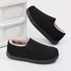Botas de Nieve 2026 para Hombre Estilo Nuevo de Invierno Más Terciopelo Engrosado Zapatos de Pan Papá Cálidos Perezosos Casuales Zapatos de Algodón del Noreste