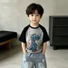 Conjunto de Verano de Manga Corta para Niños, Atuendo Casual de Dos Piezas Elegante y Fresco para Niños, Ropa Ligera de Moda para Niños Pequeños al por Mayor