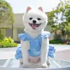 Saia Jeans para Pet, Roupa para Cachorro, Saia com Arnês para Coleira, Vestido para Gato, Corgi Ursinho, Venda Direta da Fábrica