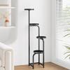 Estante para Flores Sala de Estar de Pie Balcón Estante de Almacenamiento Exterior Suculenta Hierro Metal Soporte para Macetas Estante de Expansión Multicapa