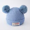 Toucas para Bebês para Outono e Inverno, Toucas de Lã Tricotadas Fofas, Toucas Quentes para Recém-Nascidos e Bebês, Toucas Modernas para Bebês de Poucos Meses