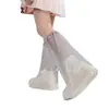 Cubrezapatos Desechables para Días Lluviosos, Impermeables, Antideslizantes, Plástico Transparente, Engrosados, Resistentes al Desgaste, Cubrezapatos de Tubo Alto