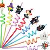 Canudos Reutilizáveis, Adequados para Festas Temáticas de Halloween e Decorações de Aniversário