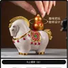 Adorno de Mascota de Té para Enriquecerse Rápidamente, Caballo Tang Giratorio Coleccionable, Decoración de Mesa de Té Estilo Chino que Atrae la Fortuna, Accesorios para Juego de Té