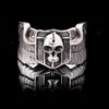 Anillo premium transfronterizo europeo y americano con cabeza de dragón del zodiaco, un accesorio masculino audaz y retro, un anillo de calavera estilo punk con un diseño único