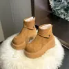 Nuevas botas de algodón de invierno con plataforma, que aumentan la altura, de suela gruesa, cálidas para mujeres petite, con cremallera trasera y puño, botas de nieve para mujer 2026, forradas de algodón