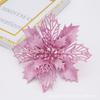 Gran oferta de Amazon: adornos de plástico para fiestas de 16 cm con borde cruzado, flores decorativas para Navidad, guirnalda colgante, decoración DIY de San...