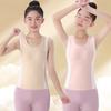 Colete Térmico Feminino com Protetor de Peito e Barriga para Outono e Inverno, Adequado para a Fase de Desenvolvimento Infantil