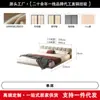 Cama estofada personalizada de fábrica, cama flutuante na cor creme, cama luxuosa e de alta qualidade em tecido de veludo para o quarto principal, cama estofada em estilo italiano