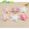 Acessórios de roupa flor de tecido estilo coreano acessórios de cabelo acessórios de material fio bolha sete contas