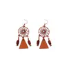 Aretes Turquesa Bohemios Europeos y Americanos Retro Búho Geométricos Atrapasueños Pluma Borla Aretes Mujeres