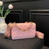 Bolsa Casual Simples, Moda 2026 Novo Estilo, Personalidade Retrô, Alça Larga para Ombro, Bolsa Pequena Estilosa com Corrente Grossa