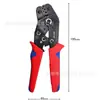 Alicate de Crimpagem Manual para Terminais Sn-48B Preto com Estrutura de Catraca, Ferramenta de Crimpagem com Cabos Vermelho e Azul