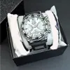 Reloj de Moda para Hombre Reloj de Negocios Reloj de Cuarzo de Alta Gama Set de Pulsera para Reloj de Hombre Reloj de Pulsera