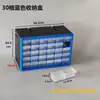 Gabinete de Almacenamiento Combinado Azul Tipo Cajón Caja para Piezas Componente de Tornillo Herramienta Caja de Almacenamiento de Plástico Clasificación Se Puede Montar en la Pared