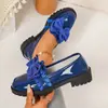 2026 Verano Nuevo Comercio Exterior Tallas Grandes Mujer Casual Cómodos Moño Estilo Británico Zapatos Planos de Moda Talla Única para la Mayoría