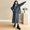 Falda para Mujeres Embarazadas Otoño e Invierno 2024 Nuevo Estilo Coreano Temperamento Holgado Chaqueta de Punto Adelgazante Manga Larga Vestido Base Moderno