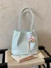 2026 Nuevo Bolso Tote Casual Tejido Vintage Transfronterizo de Gran Capacidad, Bolso de Hombro Sencillo y Moderno de Color Sólido para Mujer