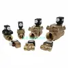 Válvula solenoide de dos posiciones y dos vías, válvula solenoide de acero inoxidable DN50 2 pulgadas válvula solenoide de latón de paso recto