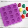 Dabi Kit com 12 Ovos de Páscoa Coelho Molde de Silicone para Chocolate Molde de Silicone para Decoração de Bolo Molde de Cola DIY
