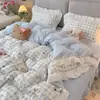 Novo conjunto de colcha de fio bouclé estilo coreano de qualidade A 2026 (quatro peças)