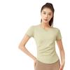 Nueva Camiseta Ajustada de Manga Corta con Cuello Redondo en V para Mujer, de Secado Rápido, para Pilates y Deportes, Ropa para Correr y Yoga