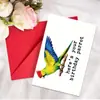 Colección de Tarjetas de Felicitación de Cumpleaños Nuevas Transfronterizas Animal Texto Mensaje de Cumpleaños Universal Tarjeta Plegable con Sobre