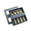 L Juego de Cucharas de Acero Inoxidable Transfronterizo Cuchara Flor de Cerezo 2 Cajas de Regalo Cuchara de Café Rosa Caja de Regalo para Té Saludable