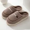 Pantuflas de Algodón de Suela Gruesa, Zapatos Antideslizantes de Invierno, Pantuflas de Interior, Zapatos de Algodón Cálidos para Invierno, Pantuflas de Algodón de Felpa, Venta al por Mayor de Pantuflas para el Hogar