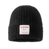 Gorro de Punto de Lana Roja de Angora Otoño e Invierno Moda Cálido Gorro de Lana para Mujer Versátil y Lindo Circunferencia de Cabeza Grande Gorro para el Frío