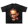 Camiseta de manga corta lavada vieja de comercio exterior de eBay para hombre, de verano, de gran tamaño, de marca de moda europea y americana, de media manga, al por mayor