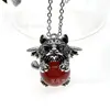 Temu Producto Nuevo Más Vendido Colgante de Tigre Pequeño Heterocromático Tendencia Colgante de Piedra Natural Cristal Ágata Piedra Collar Colgante