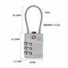 TSA201 punto 3 dígitos aleación de zinc candado de contraseña aduanero seguridad equipaje candado de cable de acero candado de cable