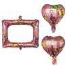Nuevo Marco de Fotos de Cumpleaños Oro Rosa Estilo Ins de Celebridad de Internet Globo Corazón de 10 Pulgadas Decoración para Fiesta de Cumpleaños Bandera Globo