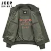Otoño 2022 Novedad En Stock Chaqueta Casual Lisa con Cuello Alto y Bolsillos con Solapa Algodón Ajustado Chaqueta Juvenil