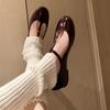 ¡En stock, se envía al instante! Moda y Versatilidad Nuevo Estilo con Hebilla Pequeña Dorada, Zapatos Mary Jane Retro de Punta Redonda con Tira en T, Zapatos Planos para Mujer
