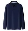 Camisa polo de manga comprida respirável de secagem rápida com gola pequena, cor sólida, vestuário de trabalho casual de negócios para equipes corporativas