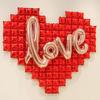 Decoración Arreglo Día de San Valentín 520 Pared de Fondo Grande en Forma de Corazón Día de San Valentín Chino Globo Centro Comercial Tienda Propuesta Muro de Confesión