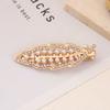 Estilo coreano novo strass duckbill clip mulheres elegante elegante lado clip menina arco bangs hairpin acessórios de cabelo