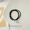 Elástico de Cabelo Simples de Pérola Tamanho Único Laço de Cabelo Fofo Alta Elasticidade Corda de Cabeça Estilo Floresta Headwear Pequeno Fresco Estilo K