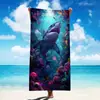 Toalla de Playa Nueva Transfronteriza Estampado de Animales Marinos Lindos Asiento de Playa para Nadar en la Costa Toalla de Baño