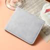 Cartera Hombre Simple Frosted Piel Suave Corta Ultra-delgada Múltiples Tarjetas Gamuza Marca de Moda Plegable Una Pieza Ultra-delgada