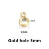 Pulseira de aço inoxidável com furos e contas penduradas Colar de conexão contas de posicionamento contas DIY joias acessórios feitos à mão
