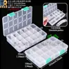 Caja de plástico transparente para accesorios de somier, caja de almacenamiento para piezas de baterías, caja de clasificación de herramientas