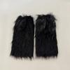 Otoño e invierno piel sintética piernas de piel retro Y2k calcetines de chica hot botas cálidas delgadas subcultura calcetines de pelo para mujer